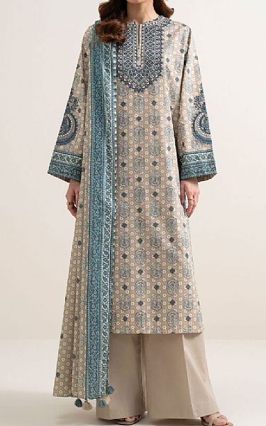 Sapphire Beige Lawn Suit | Pakistani Lawn Dress in USA- Image 1
