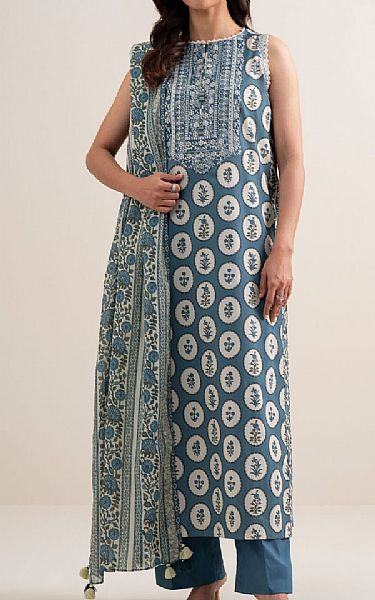 Sapphire Blue Lawn Suit | Pakistani Lawn Dress in USA- Image 1