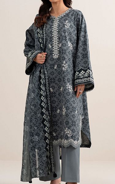 Sapphire Grey Lawn Suit | Pakistani Lawn Dress in USA- Image 1