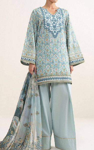 Sapphire Aqua Lawn Suit | Pakistani Lawn Dress in USA- Image 1