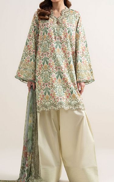 Sapphire Off-white/Green Lawn Suit | Pakistani Lawn Dress in USA- Image 1