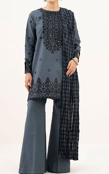 Sapphire Cadet Grey Lawn Suit | Pakistani Lawn Dress in USA- Image 1