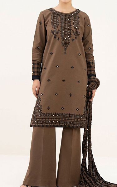 Sapphire Brown Lawn Suit | Pakistani Lawn Dress in USA- Image 1