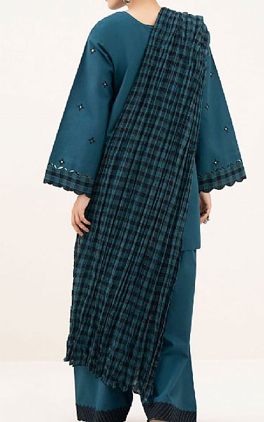 Sapphire Teal Blue Lawn Suit | Pakistani Lawn Dress in USA- Image 2