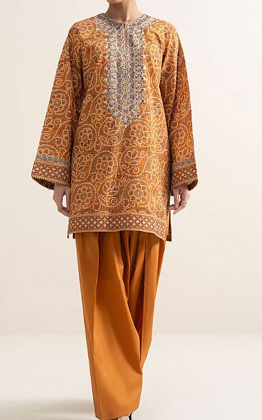 Sapphire Mustard Lawn Suit (2 Pcs) | Pakistani Lawn Dress in USA- Image 1