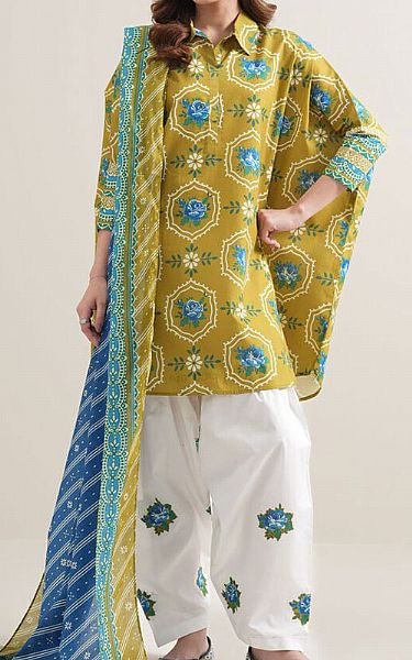 Sapphire Olive Lawn Suit (2 Pcs) | Pakistani Lawn Dress in USA- Image 1