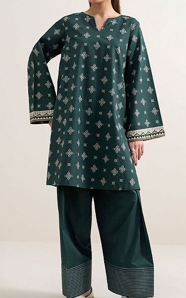 Sapphire Bottle Green Lawn Suit (2 Pcs) | Pakistani Lawn Dress in USA- Image 1