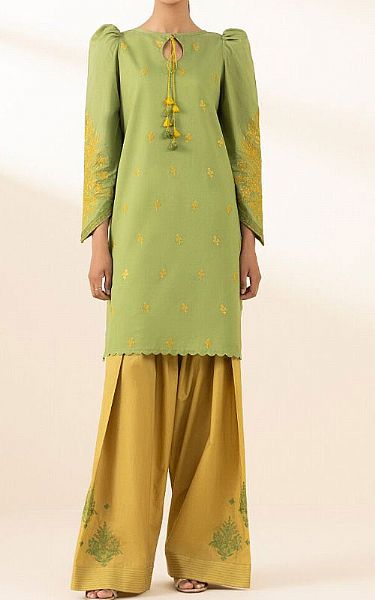 Sapphire Mustard/Green Lawn Suit (2 Pcs) | Pakistani Lawn Dress in USA- Image 1