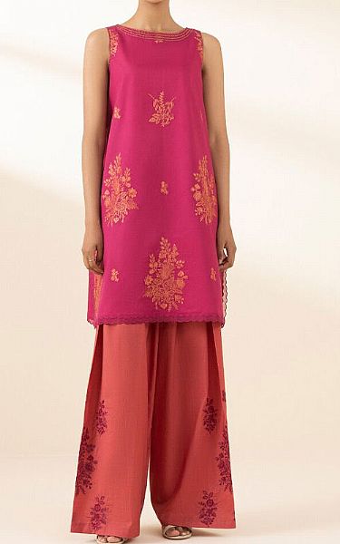 Sapphire Hot Pink Lawn Suit (2 Pcs) | Pakistani Lawn Dress in USA- Image 1