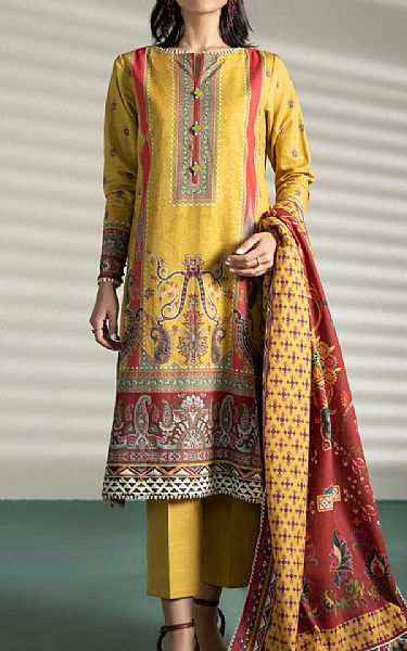 Sapphire Golden Yellow Khaddar Suit | Pakistani Dresses in USA- Image 1