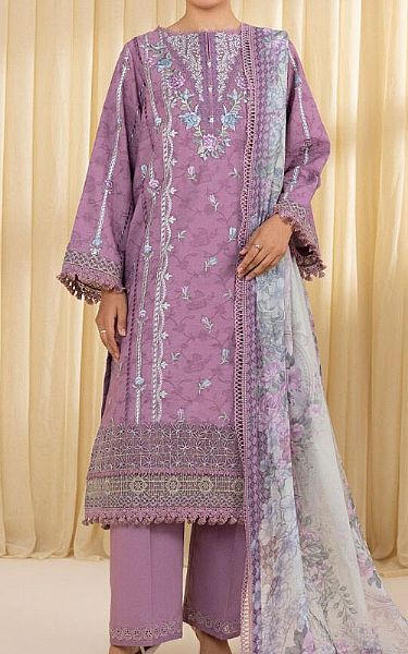 Sapphire Pink Lawn Suit | Pakistani Lawn Dress in USA- Image 1