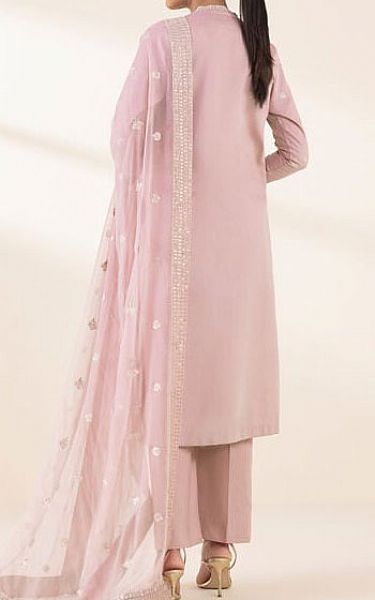 Sapphire Red Cotton Satin Suit | Pakistani Lawn Dress in USA- Image 2