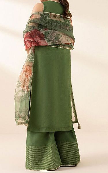 Sapphire Green Organza Suit | Pakistani Embroidered Chiffon Dresses USA- Image 2