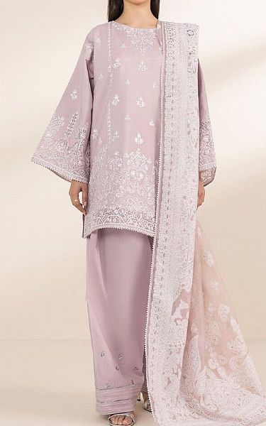 Sapphire Powder Pink Chambray Suit | Pakistani Lawn Dress in USA- Image 1