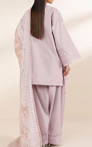 Sapphire Powder Pink Chambray Suit | Pakistani Lawn Dress in USA- Image 2