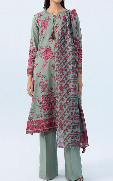 Sapphire Jade Green Karandi Suit | Pakistani Winter Dresses- Image 1
