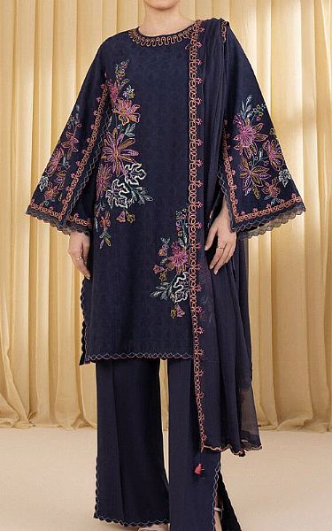 Sapphire Indigo Jacquard Suit | Pakistani Lawn Dress in USA- Image 1