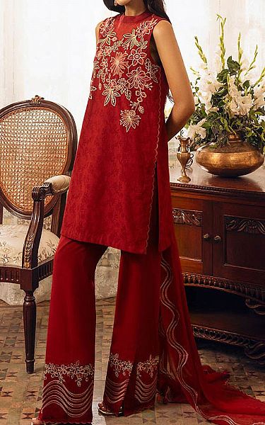 Sapphire Scarlet Jacquard Suit | Pakistani Lawn Dress in USA- Image 1