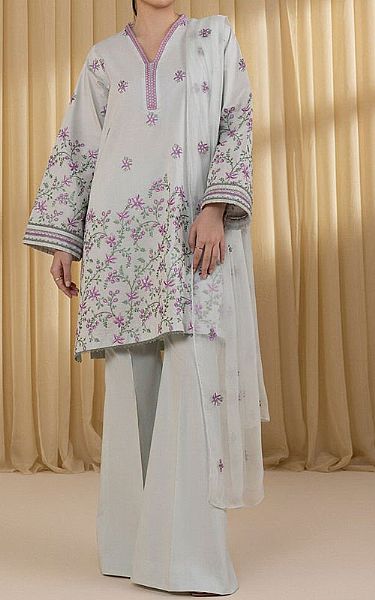 Sapphire Pastel Grey Lawn Suit | Pakistani Lawn Dress in USA- Image 1