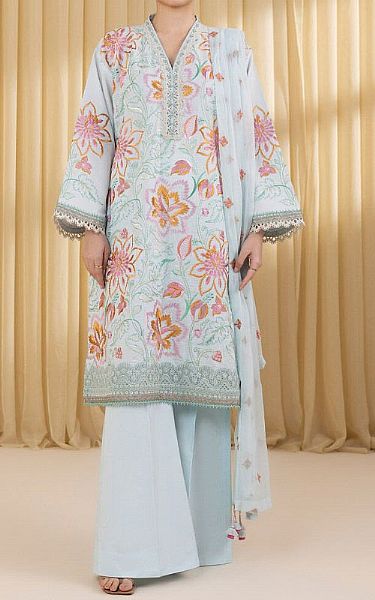 Sapphire Sky Blue Cotton Suit | Pakistani Lawn Dress in USA- Image 1