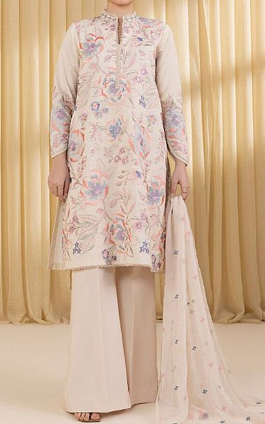 Sapphire Ivory Cotton Suit | Pakistani Lawn Dress in USA- Image 1