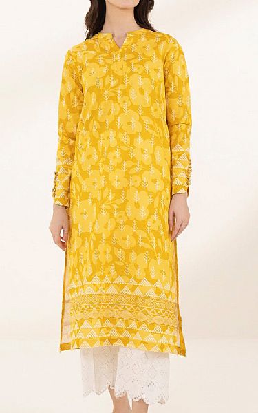 Sapphire Golden Yellow Lawn Kurti | Pakistani Lawn Suits- Image 1