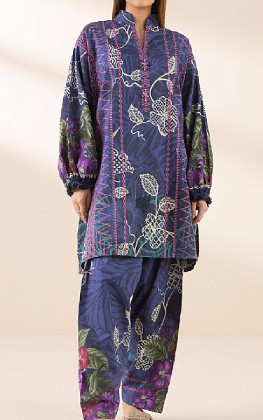 Sapphire Dusky Blue Lawn Suit (2 pcs) | Pakistani Lawn Dress in USA- Image 1