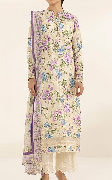 Sapphire Ivory Lawn Suit (2 pcs) | Pakistani Lawn Suits- Image 1