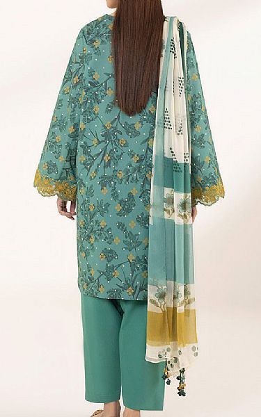Sapphire Dusty Teal Lawn Suit (2 pcs) | Pakistani Lawn Suits- Image 2