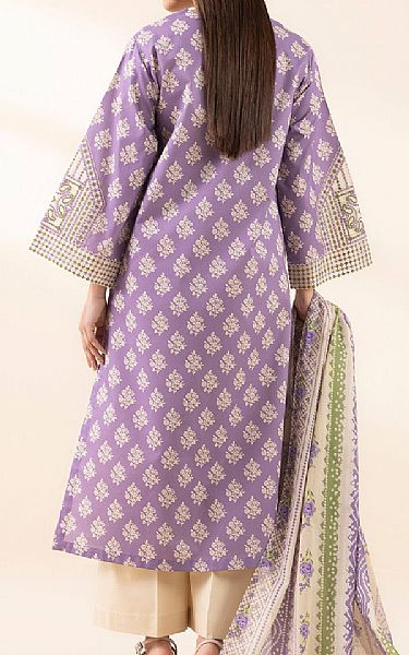 Sapphire Lilac/Off White Lawn Suit (2 pcs) | Pakistani Lawn Dress in USA- Image 2