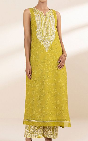 Sapphire Muddy Yellow Lawn Suit (2 pcs) | Pakistani Lawn Dress in USA- Image 1
