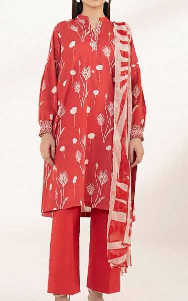 Sapphire Red Lawn Suit | Pakistani Lawn Suits- Image 1