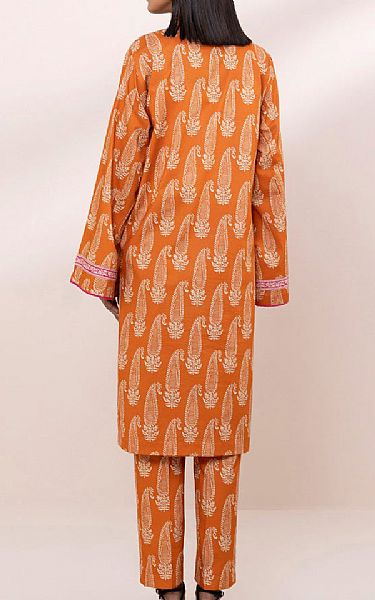 Sapphire Safety Orange Lawn Suit | Pakistani Lawn Suits- Image 2