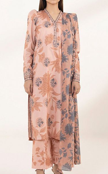 Sapphire Peach Lawn Suit | Pakistani Lawn Suits- Image 1
