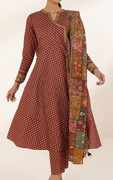 Sapphire Sanguine Brown Lawn Suit | Pakistani Lawn Suits- Image 1