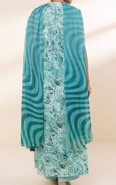 Sapphire Aqua Lawn Suit | Pakistani Lawn Dress in USA- Image 2