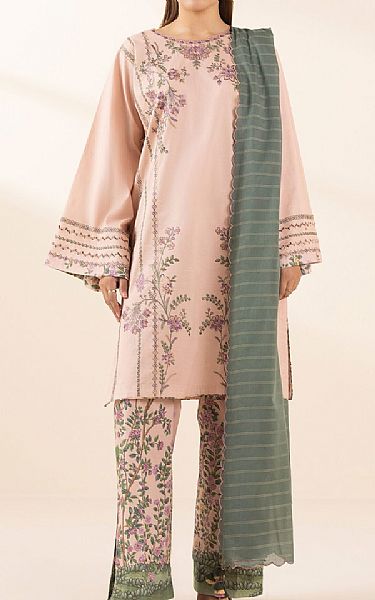 Sapphire Oyster Pink Lawn Suit | Pakistani Lawn Dress in USA- Image 1
