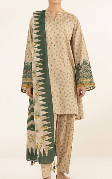 Sapphire Beige Lawn Suit | Pakistani Lawn Suits- Image 1