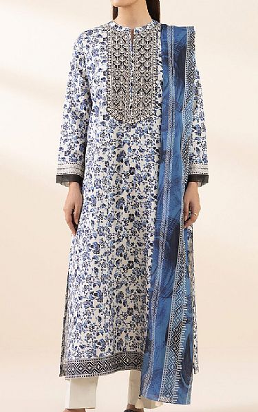 Sapphire Off White/Blue Lawn Suit | Pakistani Lawn Dress in USA- Image 1