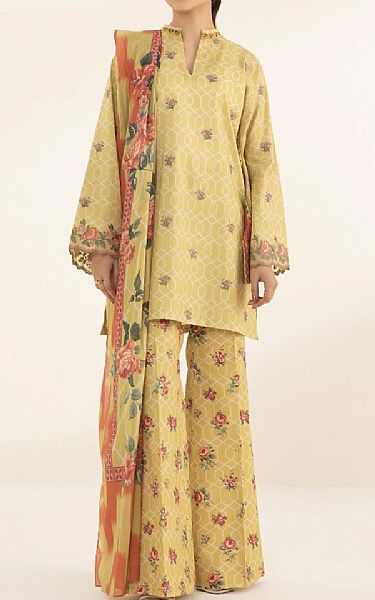 Sapphire Sand Gold Lawn Suit | Pakistani Lawn Suits- Image 1