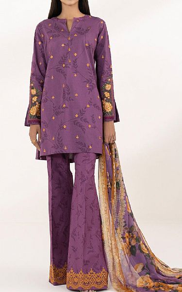 Sapphire Dirty Purple Lawn Suit | Pakistani Lawn Suits- Image 1
