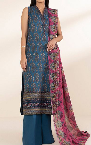 Sapphire Denim Blue Lawn Suit | Pakistani Lawn Dress in USA- Image 1