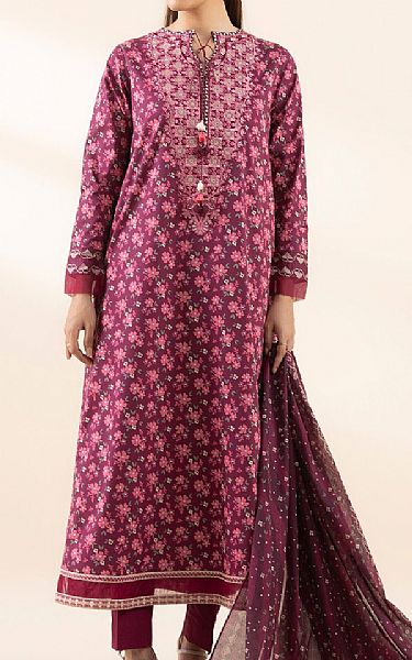 Sapphire Dark Raspberry Lawn Suit | Pakistani Lawn Dress in USA- Image 1