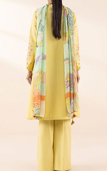 Sapphire Pale Yellow Dobby Suit | Pakistani Lawn Dress in USA- Image 2