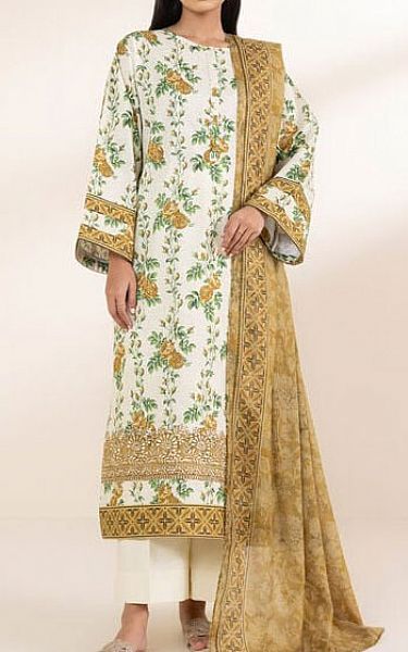 Sapphire Off-white Lawn Suit (2 Pcs) | Pakistani Lawn Dress in USA- Image 1
