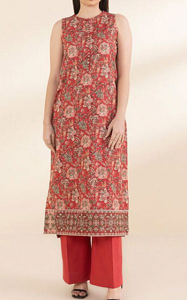 Sapphire Red Lawn Suit (2 Pcs) | Pakistani Lawn Dress in USA- Image 1
