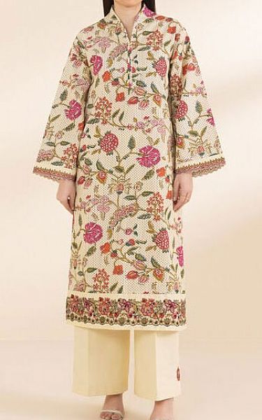 Sapphire Off-white Lawn Suit (2 Pcs) | Pakistani Lawn Dress in USA- Image 1