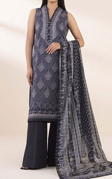 Sapphire Black Lawn Suit | Pakistani Lawn Dress in USA- Image 1