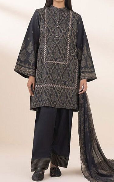 Sapphire Black Cotton Suit | Pakistani Lawn Dress in USA- Image 1