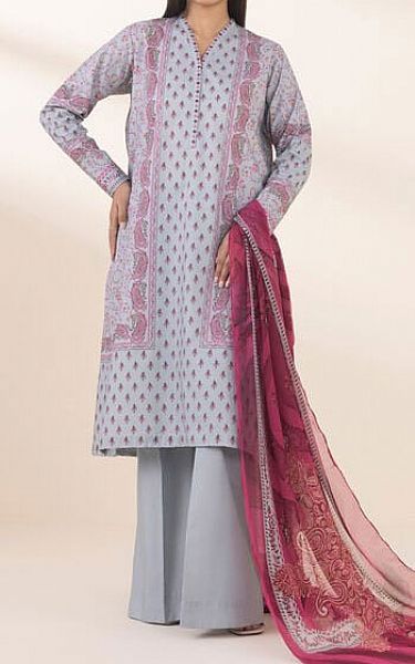 Sapphire Cadet Blue Cotton Suit | Pakistani Lawn Dress in USA- Image 1